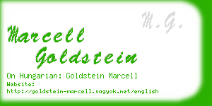 marcell goldstein business card